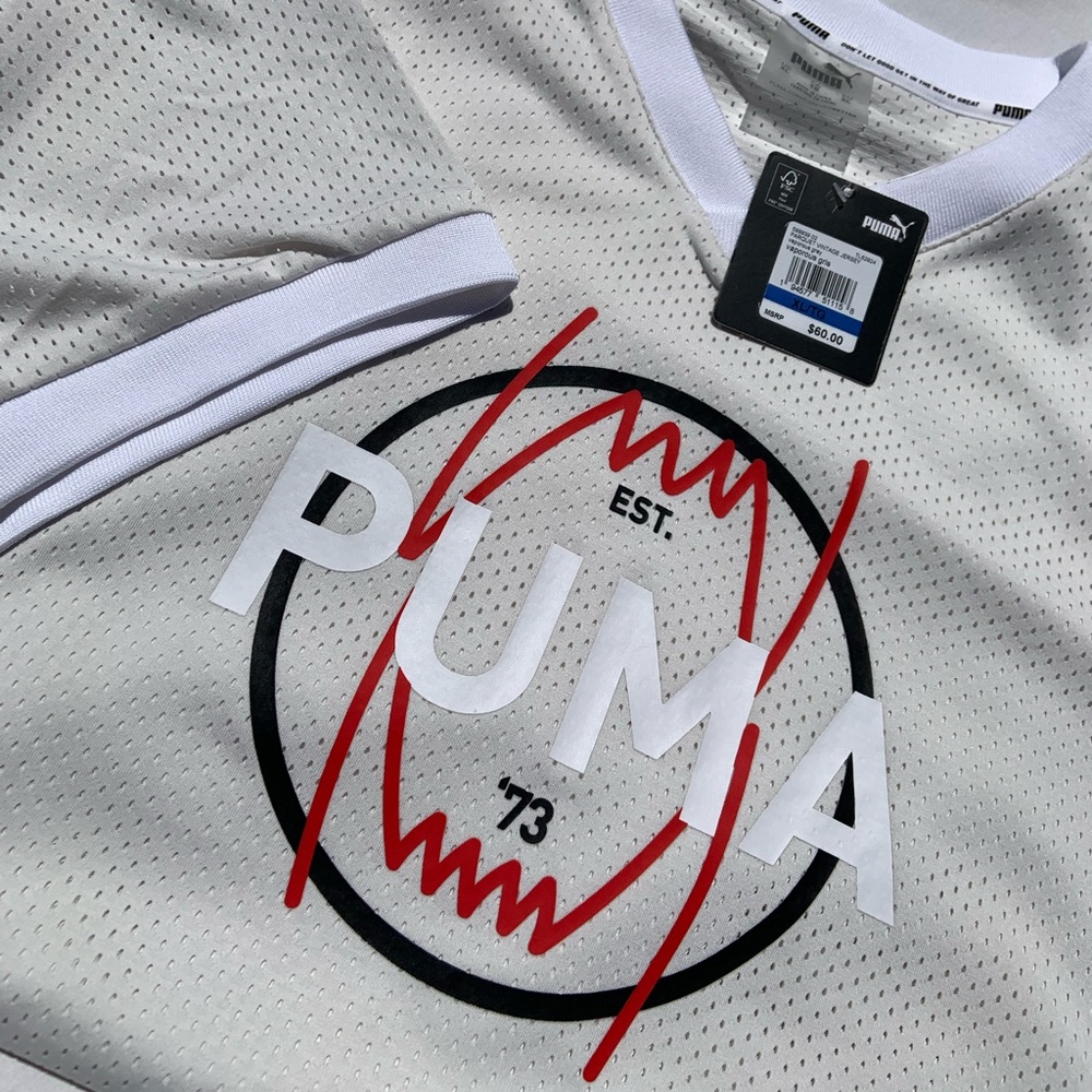 PUMA men’s Parquet Vintage Jersey size XL in Grey